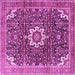 Square Medallion Pink Traditional Rug, tr1232pnk