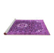 Sideview of Machine Washable Medallion Purple Traditional Area Rugs, wshtr1232pur