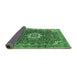 Sideview of Medallion Emerald Green Traditional Rug, tr1232emgrn