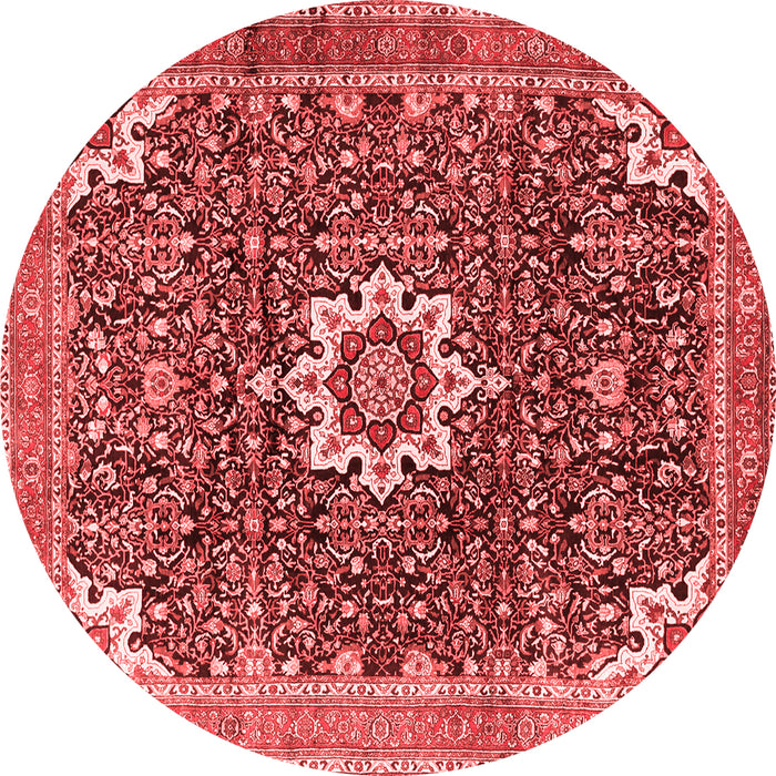 Medallion Red Traditional Rug, tr1232red