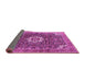 Sideview of Medallion Pink Traditional Rug, tr1232pnk