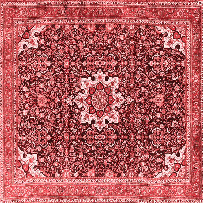 Medallion Red Traditional Rug, tr1232red