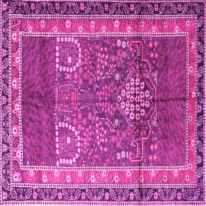 Square Machine Washable Persian Pink Traditional Rug, wshtr1233pnk