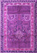 Machine Washable Persian Purple Traditional Area Rugs, wshtr1233pur