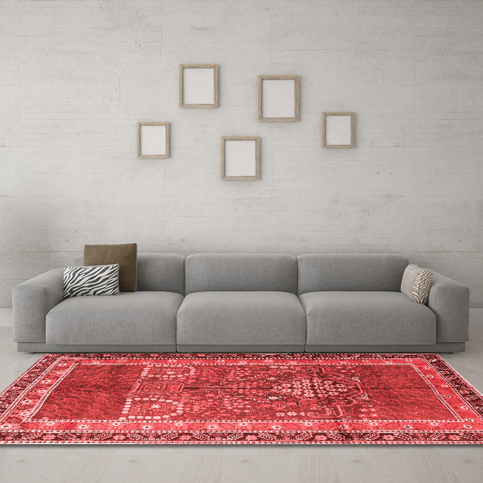 Traditional Red Washable Rugs