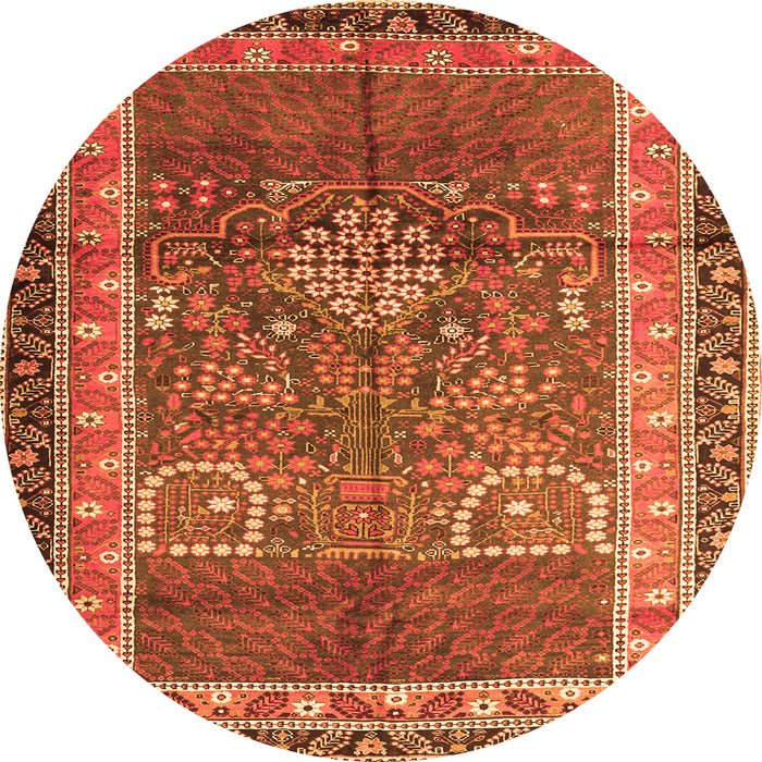 Square Persian Orange Traditional Rug, tr1233org