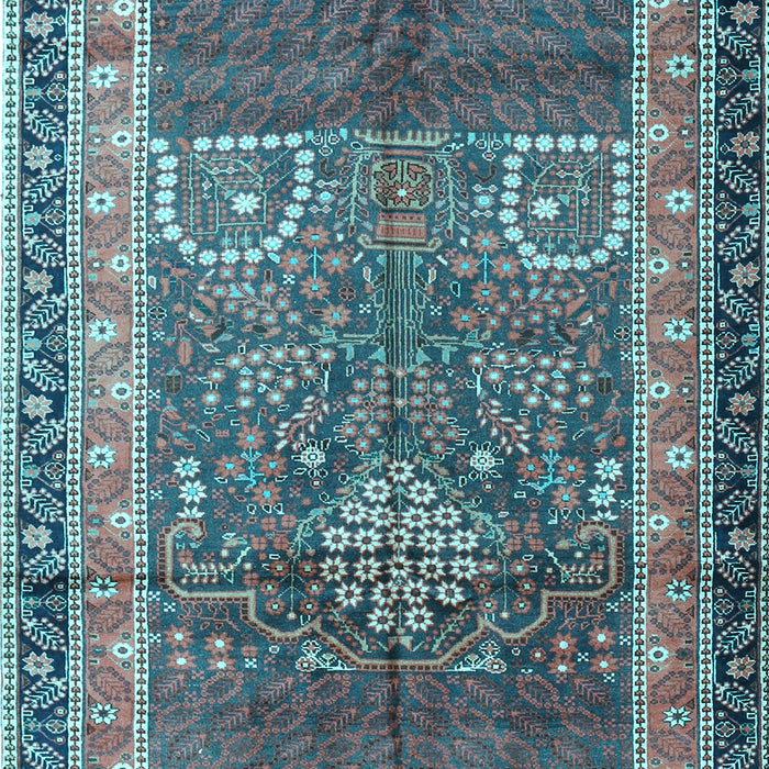 Machine Washable Persian Light Blue Traditional Rug, wshtr1233lblu