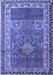 Machine Washable Persian Blue Traditional Rug, wshtr1233blu