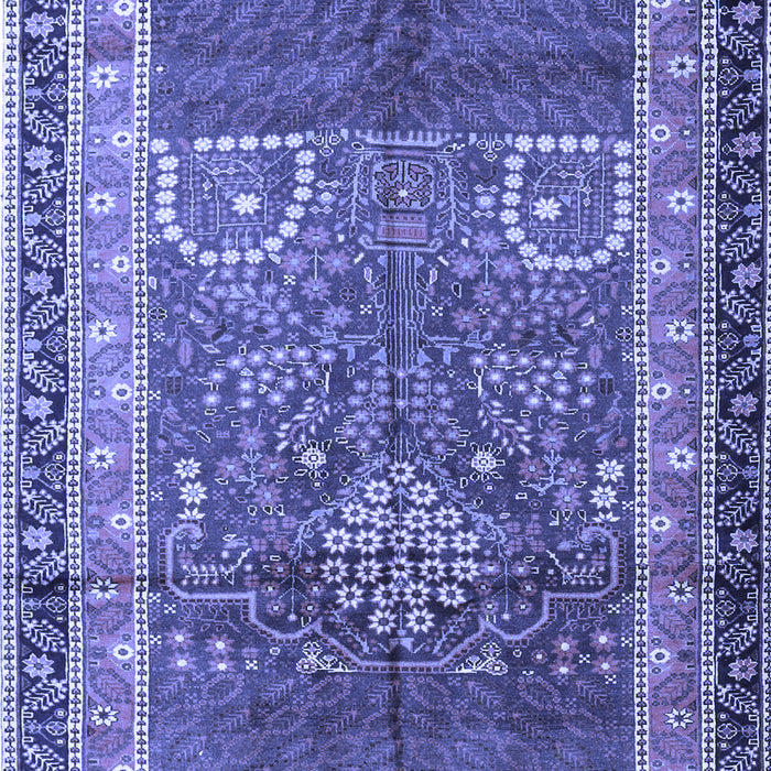 Machine Washable Persian Blue Traditional Rug, wshtr1233blu