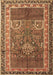 Machine Washable Persian Brown Traditional Rug, wshtr1233brn