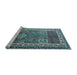 Sideview of Machine Washable Persian Light Blue Traditional Rug, wshtr1233lblu