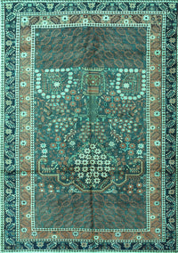 Persian Turquoise Traditional Rug, tr1233turq
