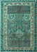 Persian Turquoise Traditional Rug, tr1233turq