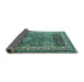 Sideview of Persian Turquoise Traditional Rug, tr1233turq