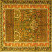 Square Persian Yellow Traditional Rug, tr1233yw