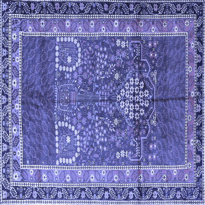 Square Persian Blue Traditional Rug, tr1233blu