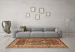 Machine Washable Persian Brown Traditional Rug in a Living Room,, wshtr1233brn