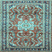 Square Persian Light Blue Traditional Rug, tr1234lblu