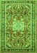 Serging Thickness of Machine Washable Persian Green Traditional Area Rugs, wshtr1234grn