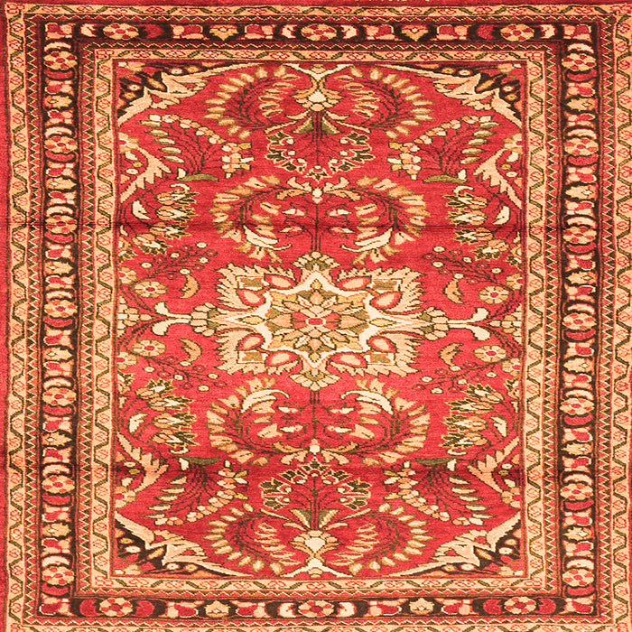Serging Thickness of Persian Orange Traditional Rug, tr1234org