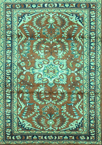 Persian Turquoise Traditional Rug, tr1234turq