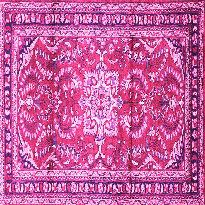 Square Persian Pink Traditional Rug, tr1234pnk