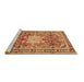 Sideview of Machine Washable Persian Brown Traditional Rug, wshtr1234brn