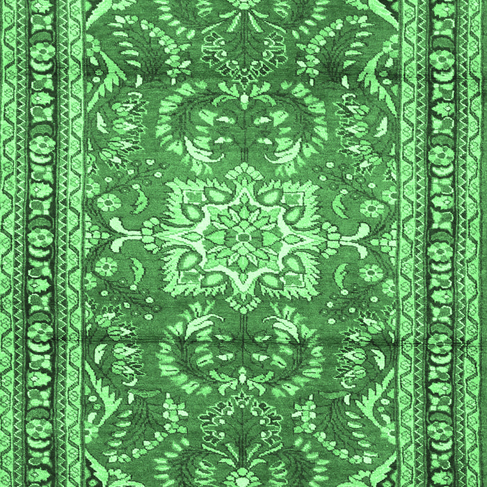 Machine Washable Persian Emerald Green Traditional Area Rugs, wshtr1234emgrn