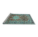 Sideview of Machine Washable Persian Light Blue Traditional Rug, wshtr1234lblu