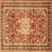 Square Persian Brown Traditional Rug, tr1234brn