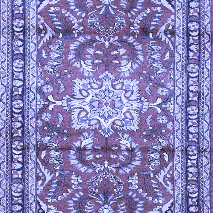 Machine Washable Persian Blue Traditional Rug, wshtr1234blu