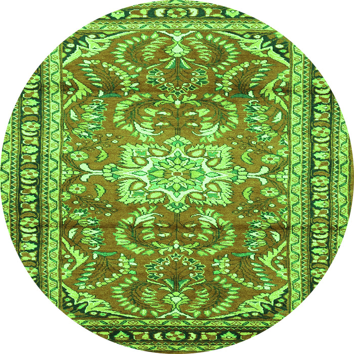 Machine Washable Persian Green Traditional Area Rugs, wshtr1234grn