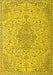 Machine Washable Persian Yellow Traditional Rug, wshtr1235yw