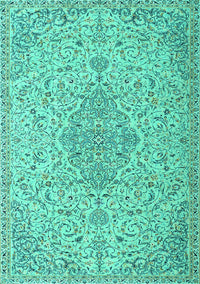 Persian Turquoise Traditional Rug, tr1235turq