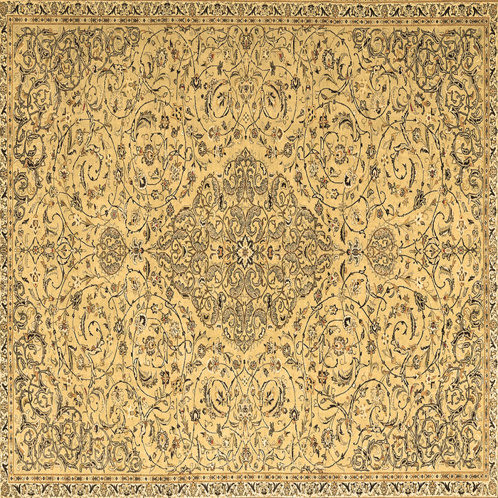 Square Machine Washable Persian Brown Traditional Rug, wshtr1235brn
