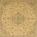 Square Machine Washable Persian Brown Traditional Rug, wshtr1235brn