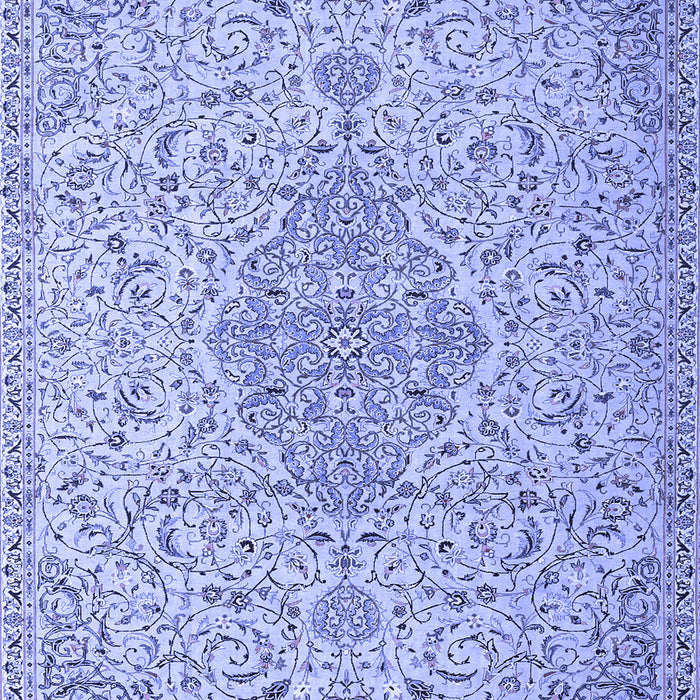 Machine Washable Persian Blue Traditional Rug, wshtr1235blu