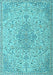 Machine Washable Persian Light Blue Traditional Rug, wshtr1235lblu