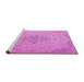 Sideview of Machine Washable Persian Pink Traditional Rug, wshtr1235pnk