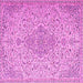 Square Persian Pink Traditional Rug, tr1235pnk