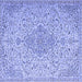 Square Persian Blue Traditional Rug, tr1235blu