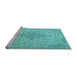 Sideview of Machine Washable Persian Light Blue Traditional Rug, wshtr1235lblu