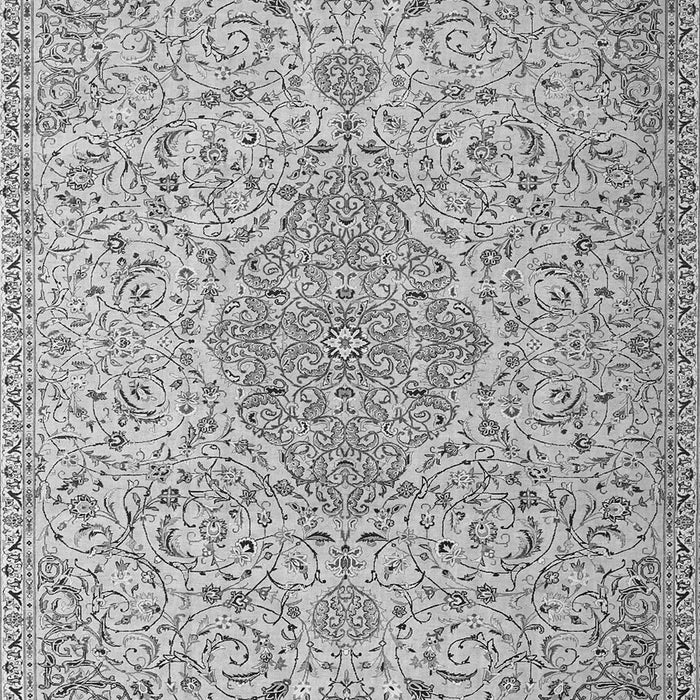 Serging Thickness of Machine Washable Persian Gray Traditional Rug, wshtr1235gry