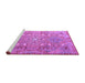 Sideview of Machine Washable Persian Purple Traditional Area Rugs, wshtr1236pur