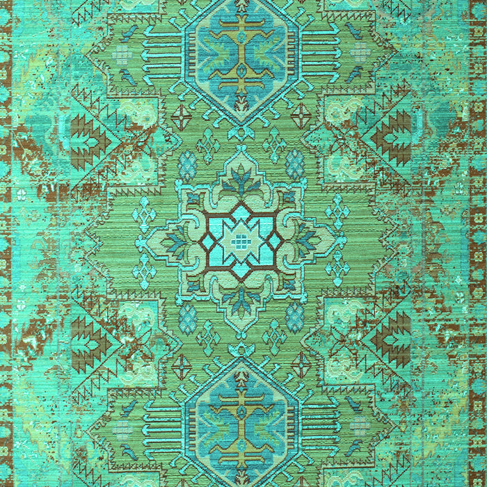 Machine Washable Persian Turquoise Traditional Area Rugs, wshtr1236turq