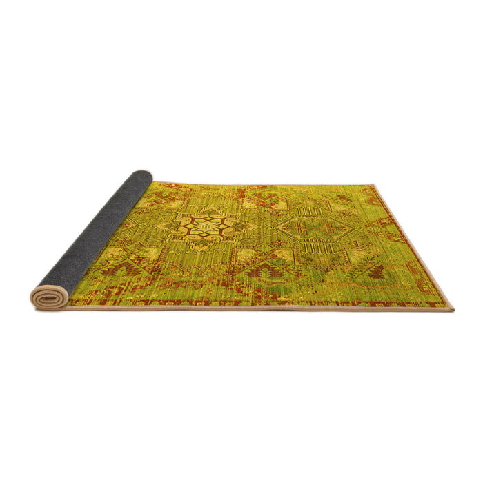 Sideview of Persian Yellow Traditional Rug, tr1236yw