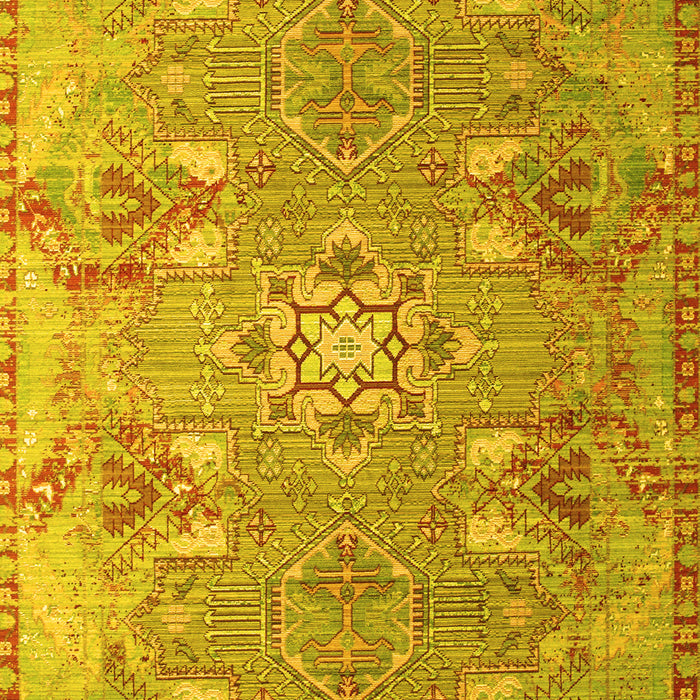 Machine Washable Persian Yellow Traditional Rug, wshtr1236yw