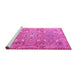 Sideview of Machine Washable Persian Pink Traditional Rug, wshtr1236pnk