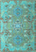 Machine Washable Persian Light Blue Traditional Rug, wshtr1236lblu