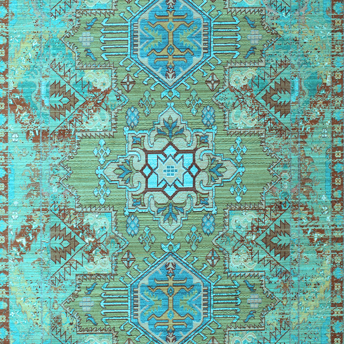 Machine Washable Persian Light Blue Traditional Rug, wshtr1236lblu